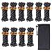 HIKEMAN 4mm Reflektierend Abspannseile Seil - Leichte Abspannleine Zeltschnur mit Aluminum Seilspanner für Zelt Zeltplane Camping (10PCS-Black)