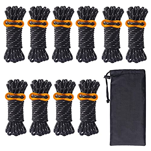 Set 6x Heringe Und 4x Abspannseil Je 2 M Für Gewebeplanen