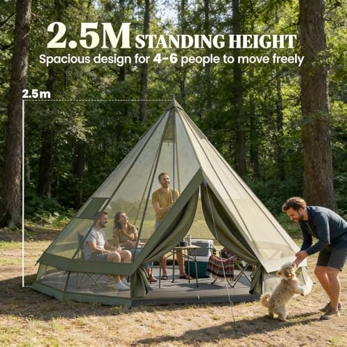 Carpa Bell con Estufa para 4-6 Personas Camping Familiar miniatura 3