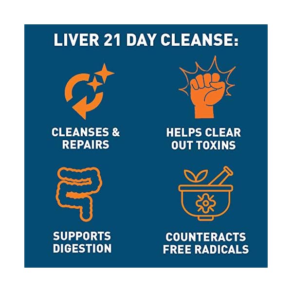 Dr. Tobias Liver 21 Day Cleanse, Herbal Liver Detox Cleanse with Solarplast, Artichoke Extract, Milk Thistle & Dandelion Extract, for Liver Cleanse & Detox, 63 Vegetable Capsules (3 Daily) (63 Count)