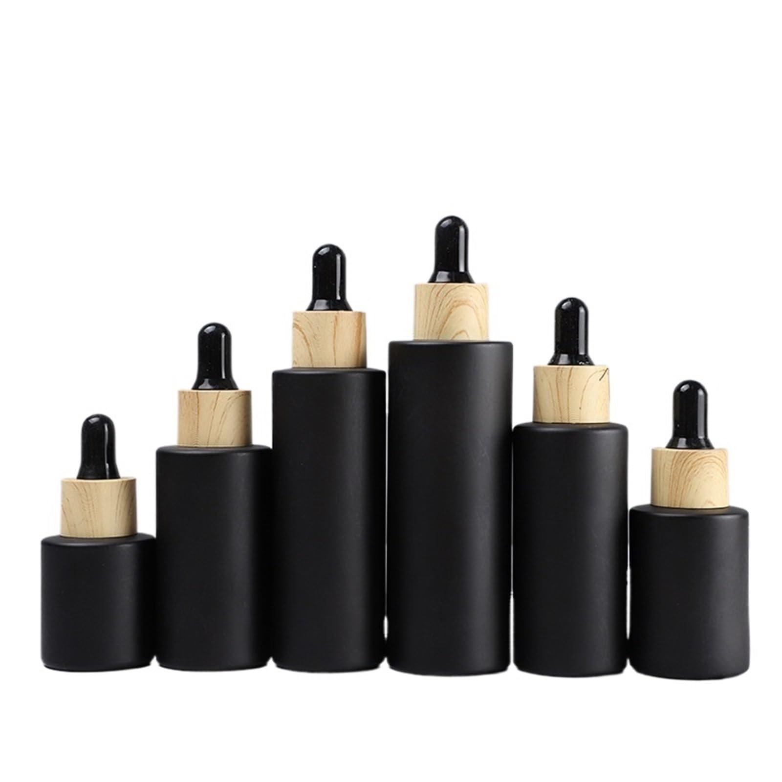TRRYUIP Mini Pipette Dropper Bottle 10pc Dropper Bottle Tubes Frosted Black Glass Aromatherapy Liquid For Essential Massage Oil Pipette Refillable(30ml)