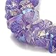 PONABEADIY 1 Box 71 Stück Violette Natürliche Quarzsteine Splitterperlen Mit Löchern Plattiert Zerkleinert Unregelmäßig Geformt Edelstein Kristall Chakra Kies Lose Perlen Für Die Schmuckherstellung Ar