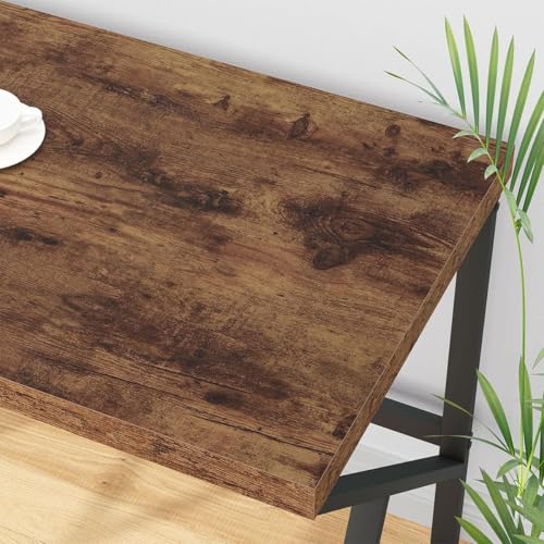 Image of Klaxon Study Table for Students and Adults, Computer Table for Home Office and Gaming, Wood and Metal, 120 x 45 cm, Forest Dark, DIY Assembly Kit Included (K Type FD INS)