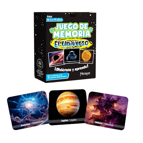 Menique Universe Memory Matching Game – 60 Cards (30 Pairs)