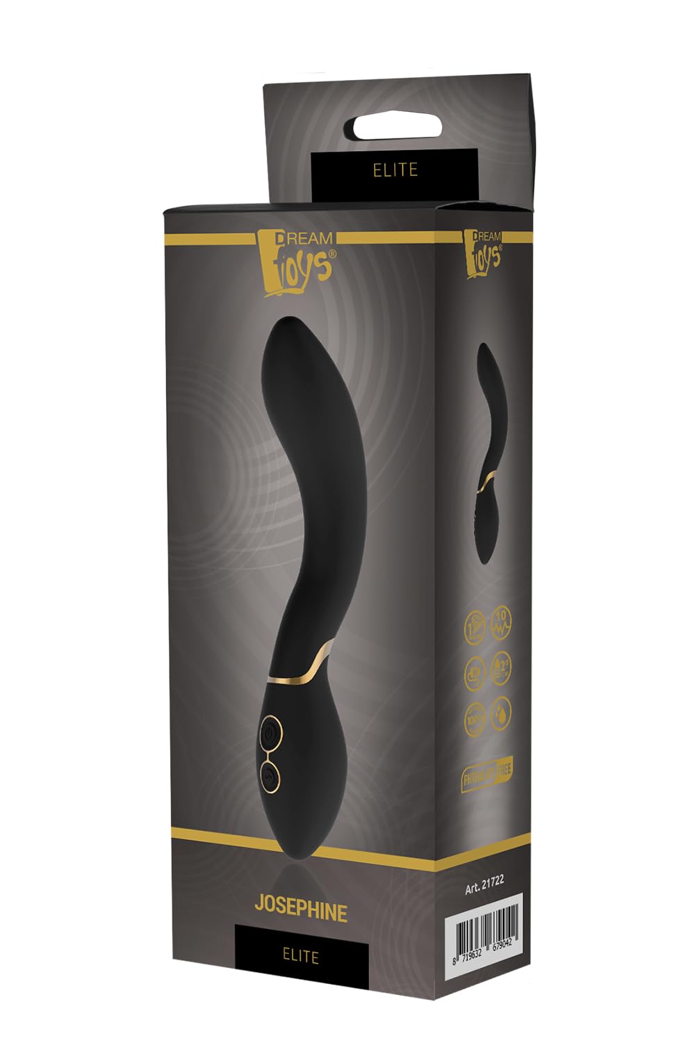 Dream Toys Elite Josephine Vibratore Black 20 cm