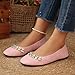 Imagen de Genérico Bailarinas Mujer Moda Flats Vintage Zapatos Planos Manoletinas Elegantes Ballet Comodos Bailarinas Transpirables Respetuoso Casual Rosa Claro 42