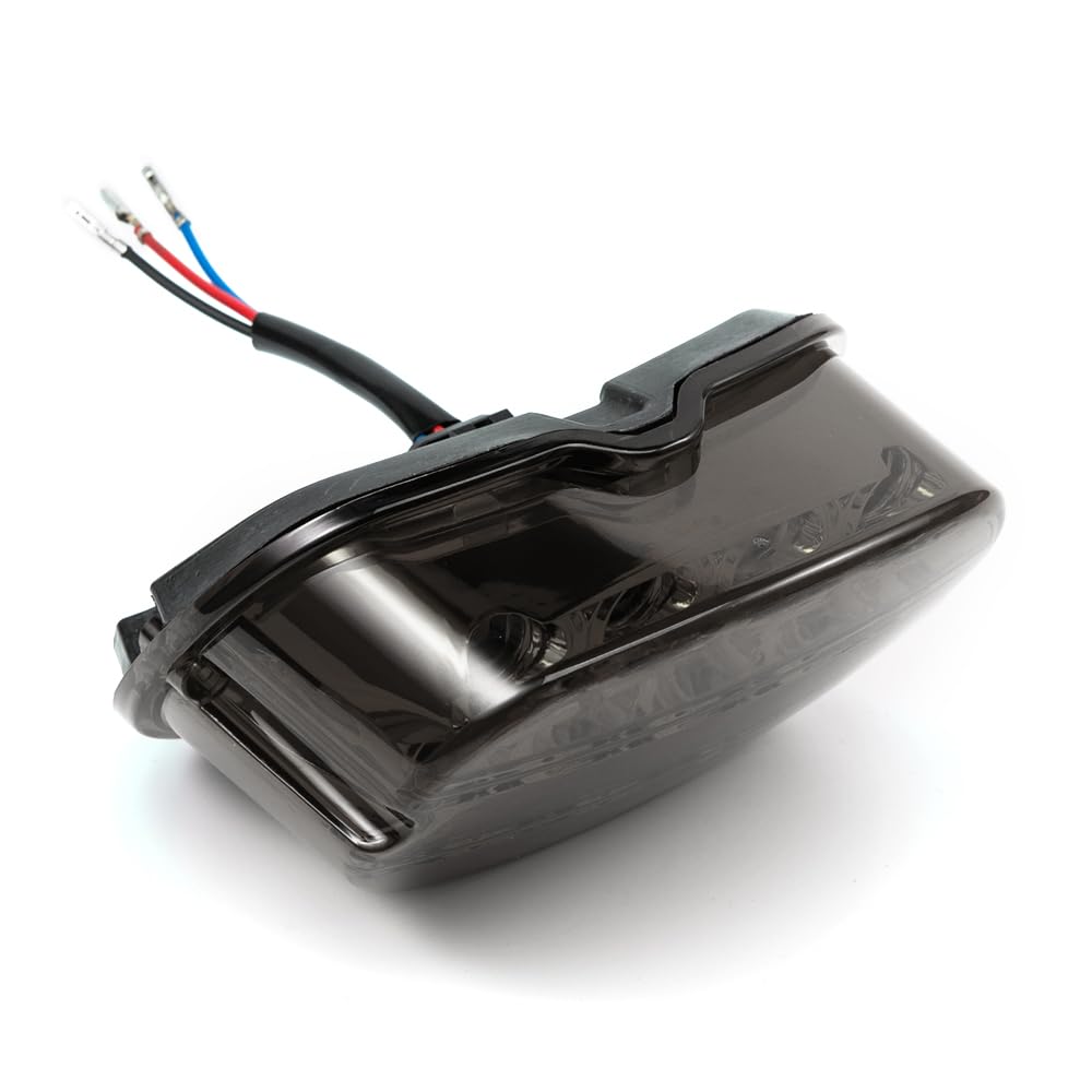 Luce posteriore per moto 12V Luce di stop a LED Luce posteriore per targa per Road King Electra Glide Street Bob Touring Luci posteriori (Nero)