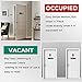 7''x2'' Magnetic Privacy Indicator, Do Not Disturb Sign for Office, Vacant Occupied Slider for Bathroom Door, Welcome Please Knock, with Adhesive Sticker Fits All Doors (Vacant Occupied Sign-Black)