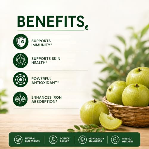 Image of Pure Nutrition Vitamin C with Amla Extract + Zinc Supplement | Boost Immunity | Support In Skin & bone Health - 60 Veg Tablets
