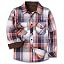 Blue Orange Plaid