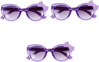 3 Pares De Óculos De Sol De Arco De Tinta Infantil A Granel Saia Poodle Óculos De Sol A Granel De Aniversário Óculos De Sol De Plástico Óculos Esportivos Para Óculos Artísticos