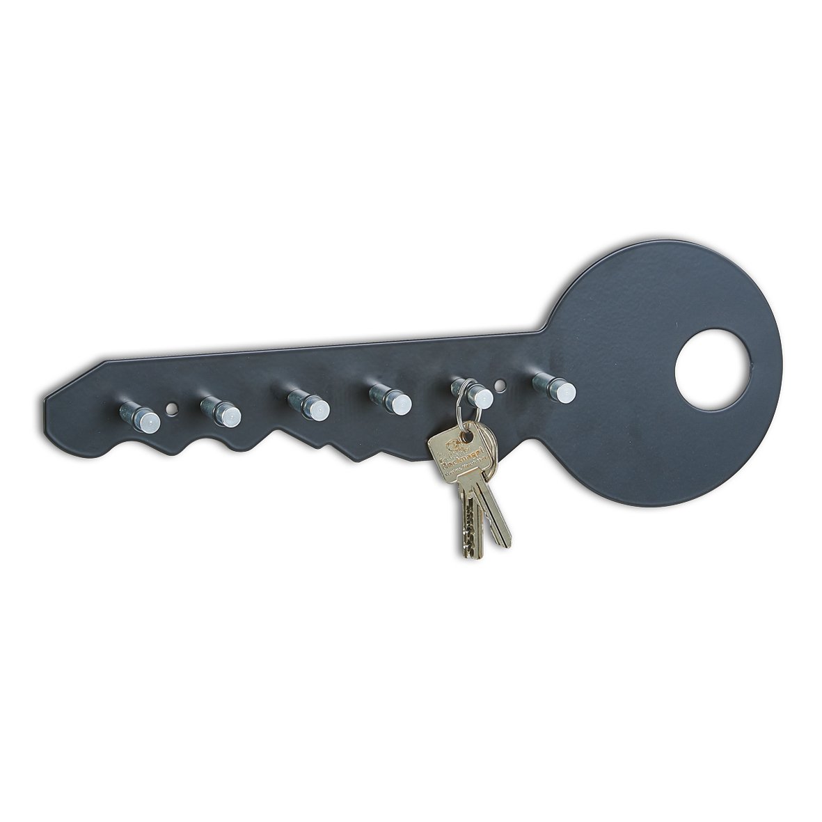 Zeller Black 35 X 4 X 12 Cm Key Hanger Board Metal/Aluminium,