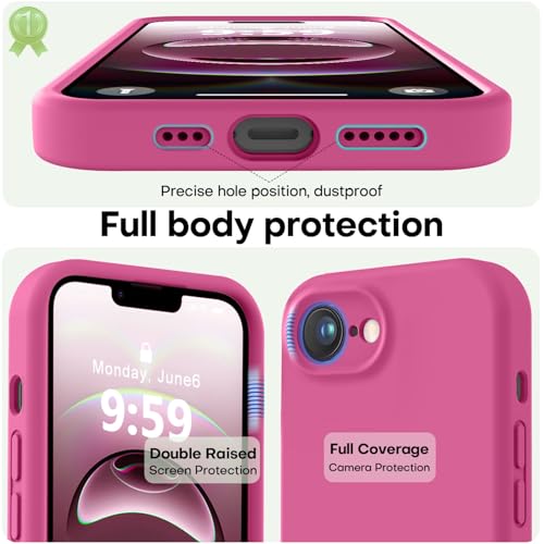 Image of LOVE 3000 Designed for iPhone 16e /17e Case, Premium Silicone with [Soft Anti-Scratch Microfiber Lining] Shockproof Protective Phone Case for Men Women Girls 6.1 inch, Pitaya