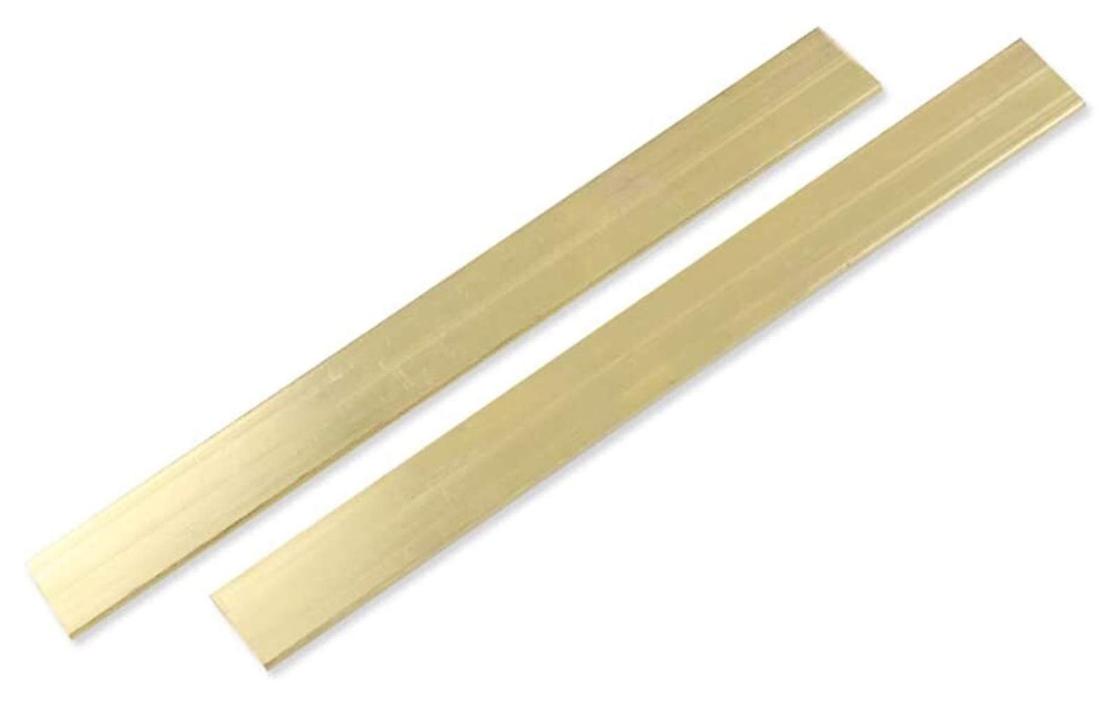 Messingplatte H59 Messingblech Dünne Platte Dicke: 2 Mm Länge: 500 Mm/19. 68 Zoll 2 Stück Metallkupferfolie/Breite: 10 Mm