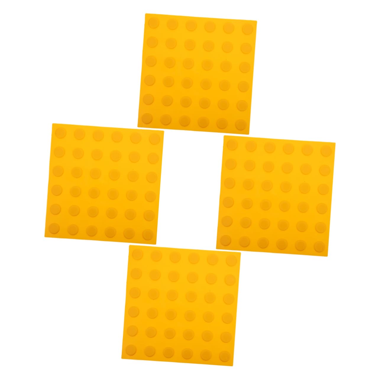 Ciieeo 4pcs Blind Paving Tiles with Textured Design High Visibility and Slip Resistant Braille Strips for Safe Navigation Outdoors Bump Dots for Blind