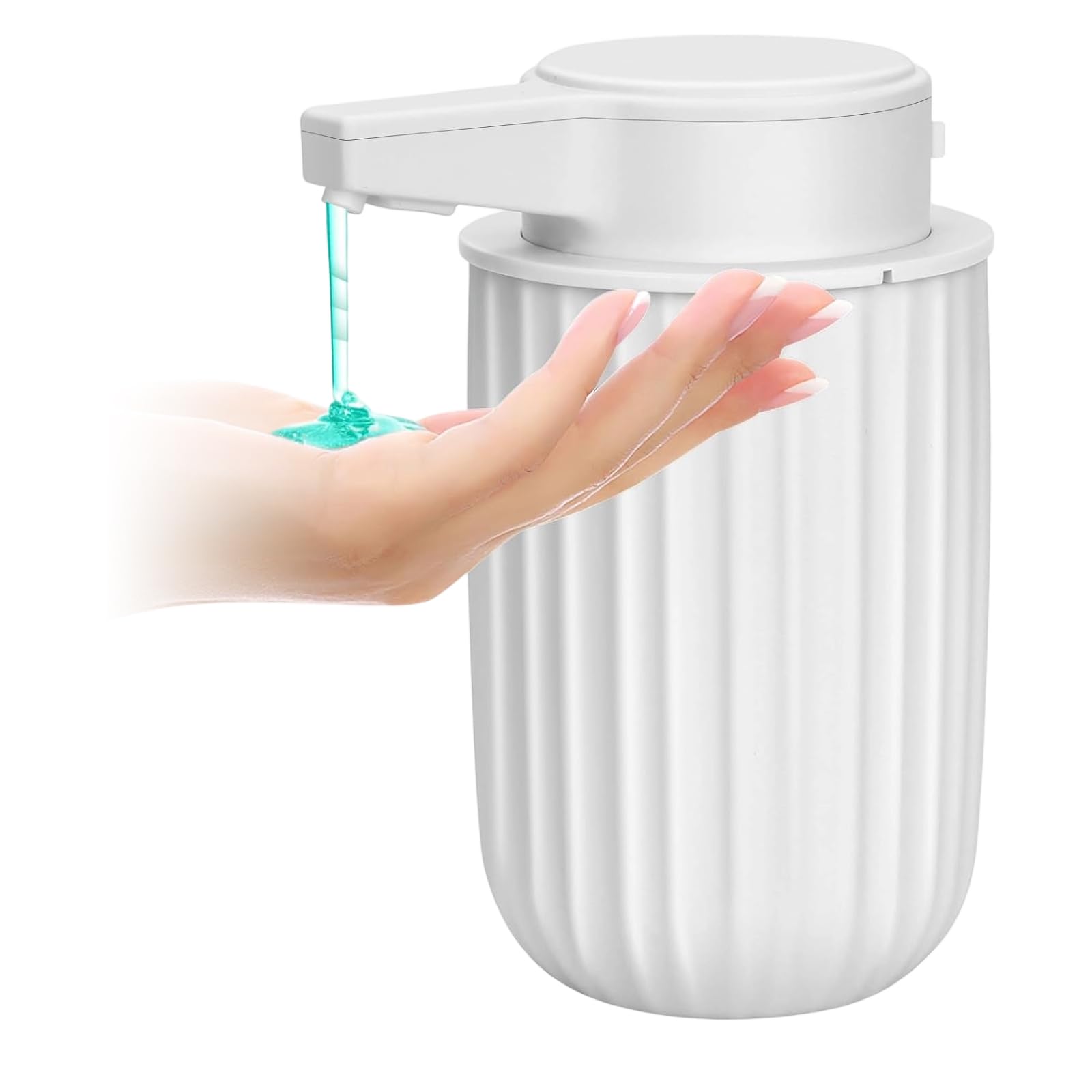 PANGBOER Dispensador de jabón para encimera automática Diseño Recargable para Cocina Área de Lavado de Manos y colocación del Fregadero del baño de jabón sin Contacto Dispensador Recargable Lavado