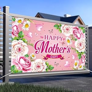 Happy Mother's Day Backdrop Decoration Banner Thanks Best Mom Ever Mom's Garland Sign Bunting Mothers Family Photo Photography Background for Women Decor Party Supplies Happy Mothers Day Backdrop Decoration Banner Thanks Best Mom Ever Moms Garland Sign Bunting Mothers Family Photo Photography Background for Women Decor Party Supplies