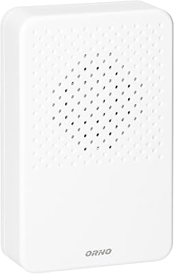 ORNO Lark Maxi AC Sonnette Filaire Electronique Un Son 230V avec Contrôle du Volume (Blanc Neige)