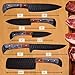 Handmade Damascus Steel Kitchen Knife Set of 5pcs With sheath Chef knife set Chef Knives set Kitchen Gadgets Handmade Kitchen Gifts Viking Kitchen Knife For Men, Valentines day gifts for him (Black)