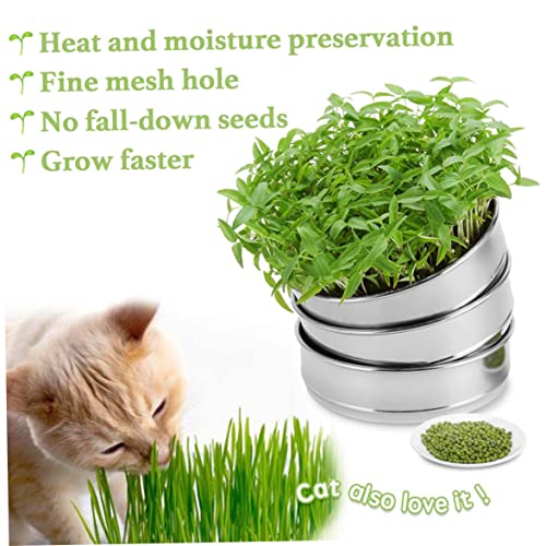 Zaad kiemen Kit Roestvrij staal Mesh Kiemen Trays 2-Tier Mesh Kiemen Trays Stapelbare Sprouter Kit - Image 7