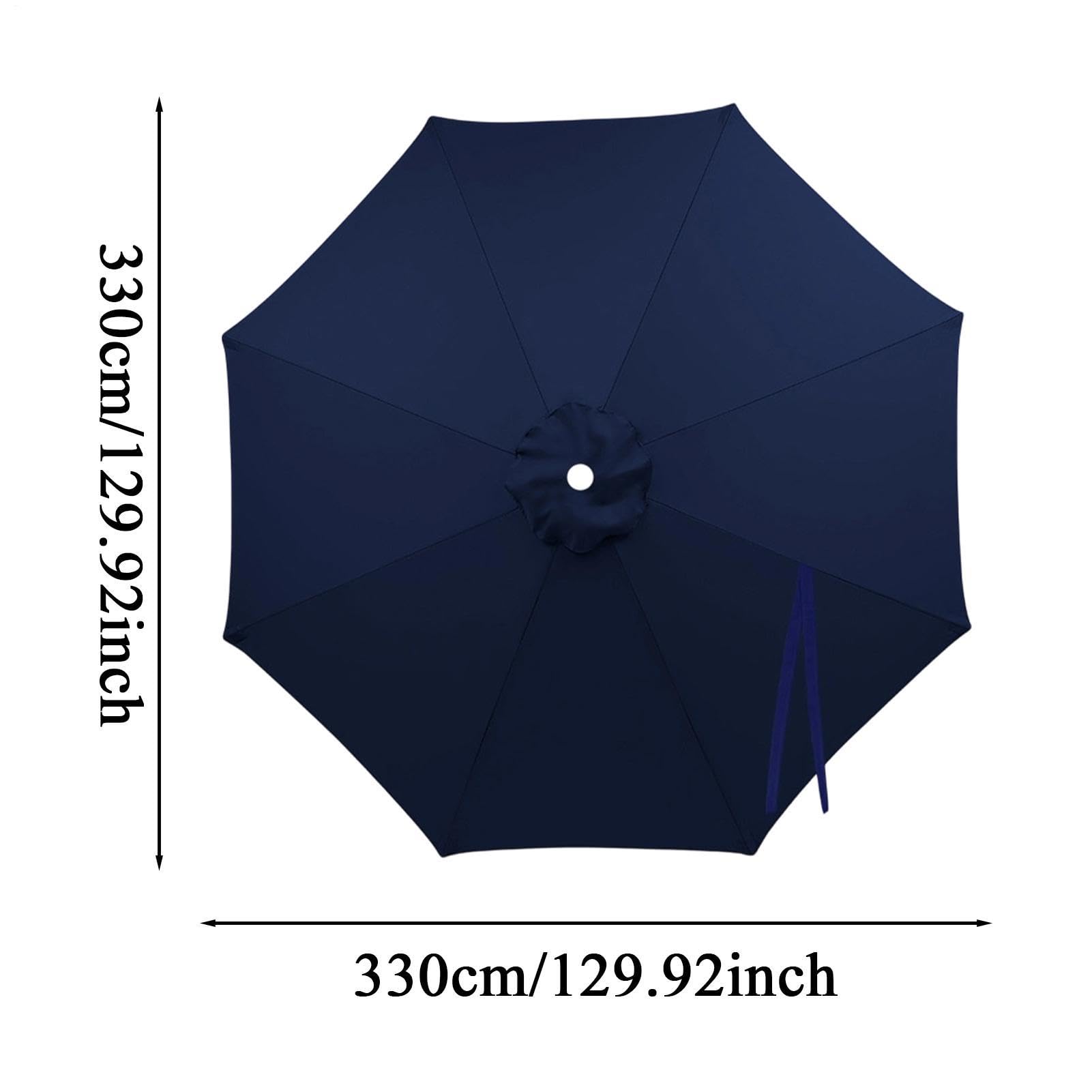 Toile de rechange pour parasol d'extérieur Toile Imperméable 8 Baleines