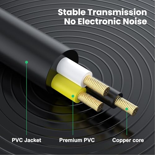 Cable de audio Vikye macho a macho 6.35mm Y splitter miniatura 3