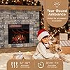 Modern Ember - Raeford Electric Fireplace Mantel, 40” Fireplace Mantel with 18” Fireplace Insert, Electric Fireplace with Mantel & Stone Brick Surround, Heats up to 1,000 sq.ft., 40"L x 40"H x 11.5"D #3
