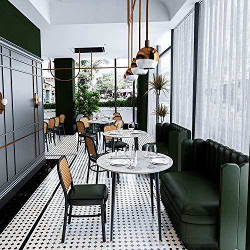 Wisfor Sintered Stone Dining Table: 32" Round Reception Table Modern Coffee Table Marble Table With Metal Legs For Kitchen Living Room Office Patio Seaside (White) #TOP5