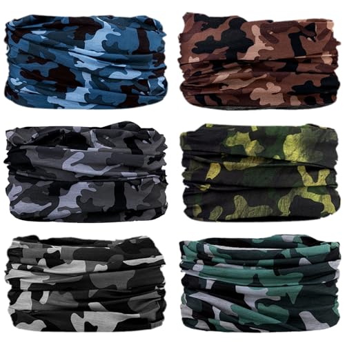 Image of Neck Gaiter for Men Women Headwear Bandana Head Wrap Face Scarf Mask Cover Warmer Balaclava-Seamless & Versatile
