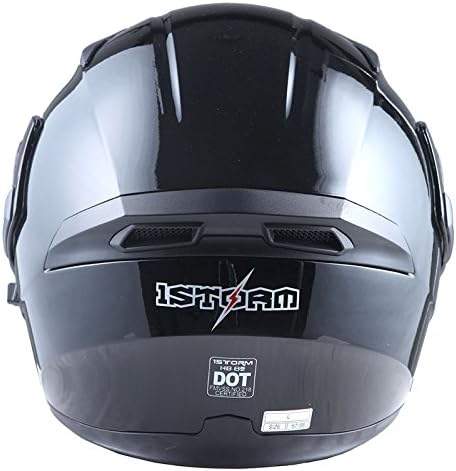 Miniatura 6 de 1Storm Casco modular de cara completa para motocicleta con doble visera abatible, protector solar HB89