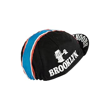 Amazon.com: Team Brooklyn Retro Cycling Cap Black with Red