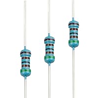 Vista 76 de 100pcs 1 ohm Resistor 1/4w (0.25 W) Resistencia fija de película metálica de tolerancia ±1%, múltiples valores de resistencia opcional