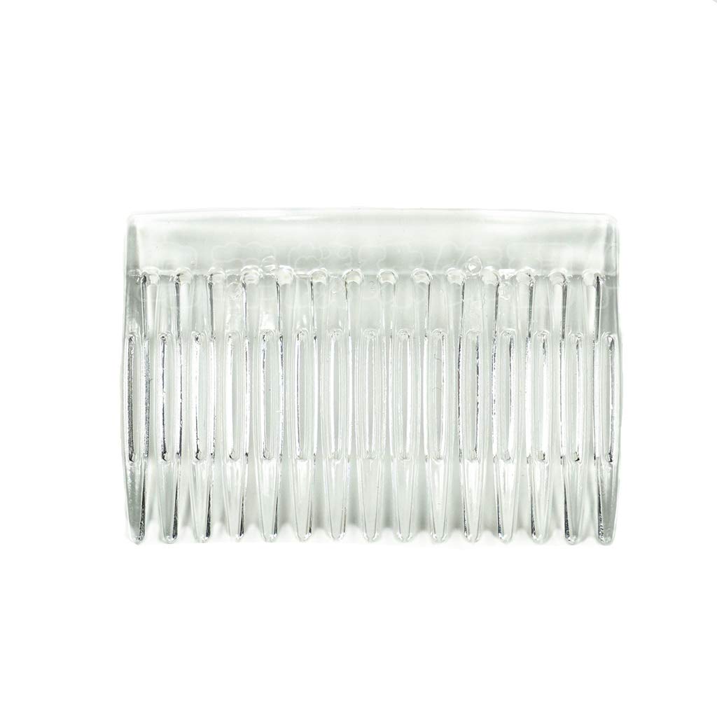 SimpleLife SimpleLife Peinetas para el Cabello con Soporte para Velo de Novia Nupcial Mujer, para Hacer fascinadores, Bodas, Ocasiones Herramienta de Belleza Transparente