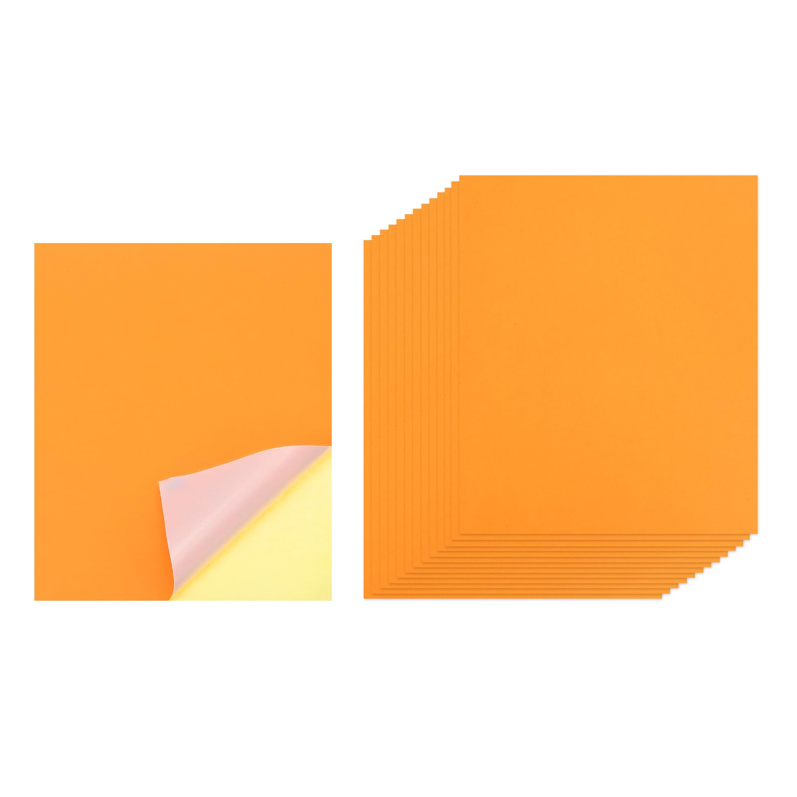 PATIKIL Printable Self Adhesive Sticker Paper for Inkjet Printer, 11.7 x 8.3 Inch Waterproof 15 Sheets Sheets Sticker Paper for Printer Laser Inkjet, Glossy Orange