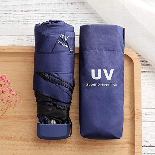 Preisvergleich Produktbild Mdsfe Karikatur Kleiner Prinz Regenschirm Regen Frauen Faltschirm Frau sonniger Sonnenschirm niedlichen Mini-Taschenschirm - Marine UV