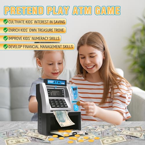 Holyfun 3016 Atm Piggy Bank For Real Money, Digital Electronic Saving Safe Machine Box With Debit Card, Bill Feeder, Coin Recognition, Balance Calculator, Password Lock Case, Gift For Kids Boys Girls thumb #4