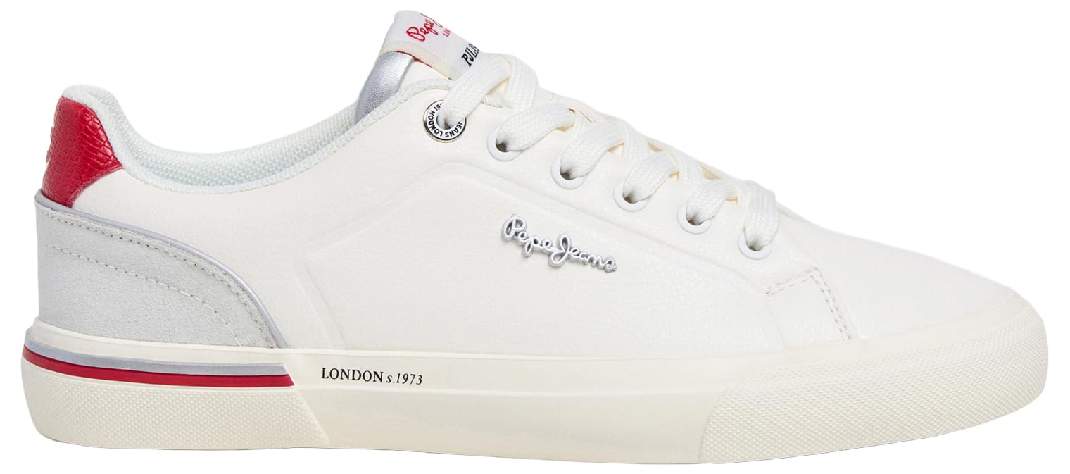 Pepe Jeans Women's Kenton Shade W Sneak, White (White), 8 UK