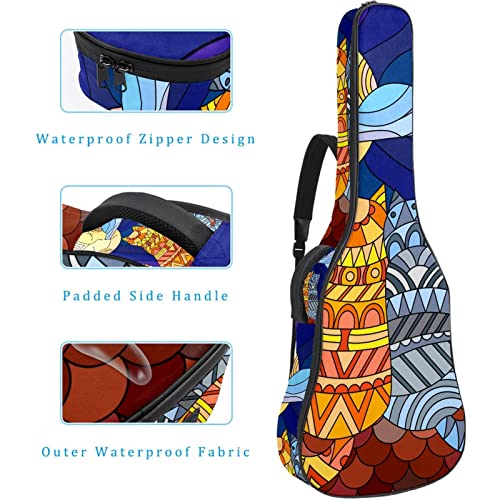 Hondank Housse imperméable pour guitare acoustique avec double bandoulière et poche Motif poissons Corail, Multicolor 04… - Les Beatles, Paul McCartney, John Lennon, RIngo Starr, George Harrison Hondank Housse imperméable pour guitare acoustique avec double bandoulière et poche Motif poissons Corail, Multicolor 04… – Image 5
