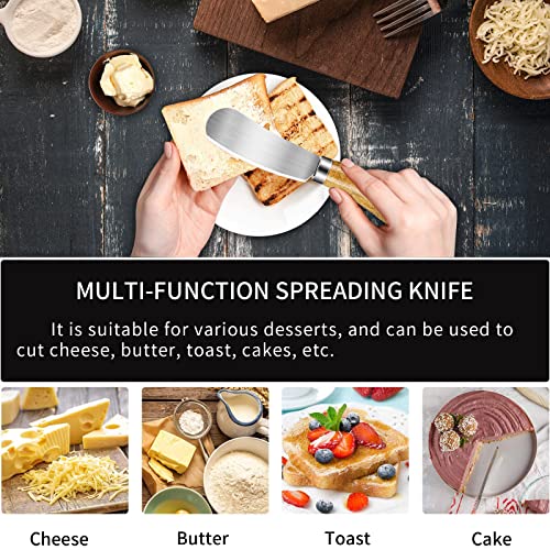 Guze-Us Butter Knife (4 Pcs),Standing Cheese Butte Spreader Knife, Butter Spreader Knives Set, Used For Cheese, Cold Butter, Jam, Pastry And Other Kitchen Daily Spreader Knife #TOP4