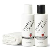 Apple Brand Leather Cleaner & Conditioner Kit - for Use On Leather Purses&comma; Handbags&comma; Shoes&comma; Boots & Accessories - Safe On Colored and Natural Leather