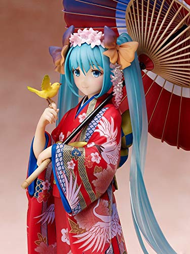 Tcxdoq Color Clothes And Kimono Hatsun Figure - Pvc Mobile Figure, Animation Hatsun Future Game Hand Office, Hatsun Figure Office Decoration #TOP15