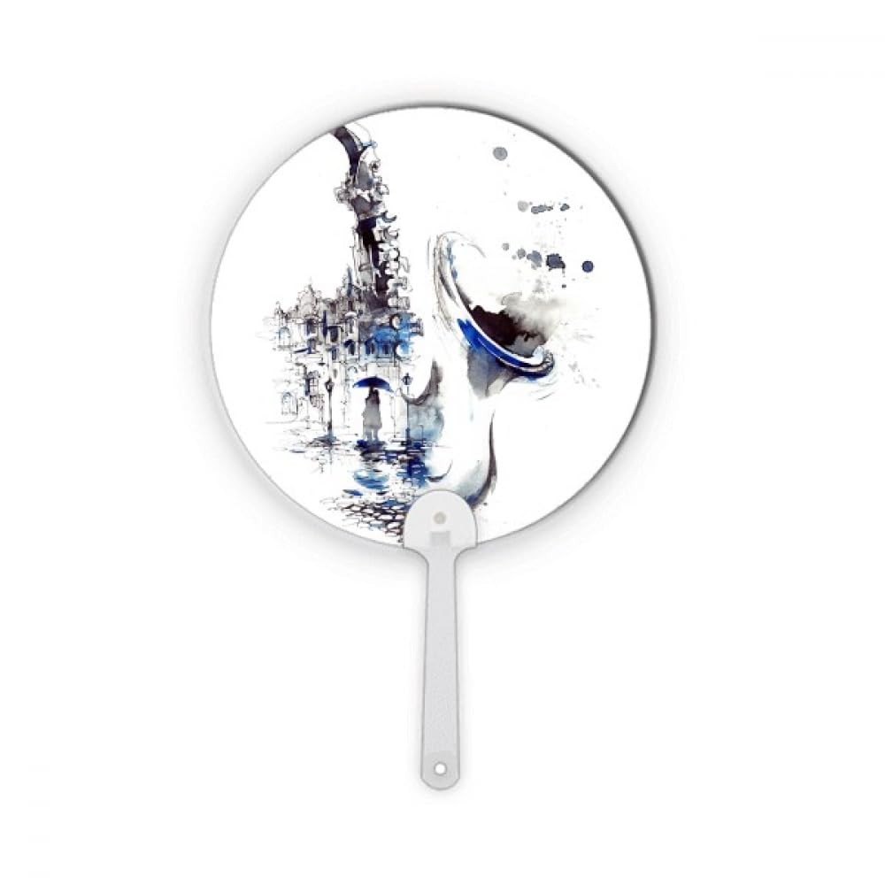 Parapluie pour saxophone aquarelle rond idéal pour les concerts en extérieur