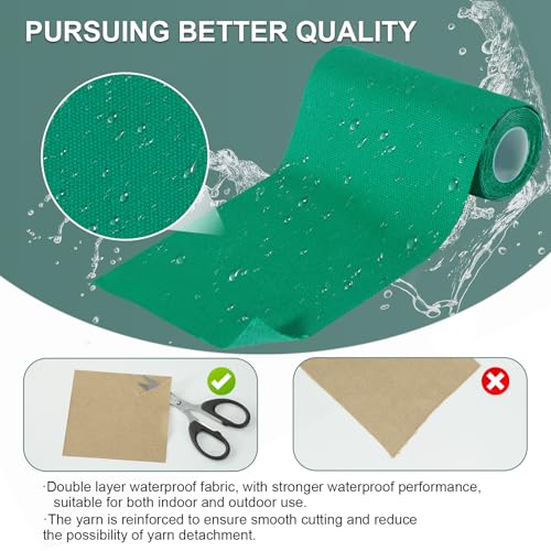 Image of Linen Canvas Repair Tape Kit, Waterproof Self-Adhesive Fabric Repair Patch | 4 inch x 63 inch Green Canvas Repair Patch for Boat Covers, Tents, Awnings, Patio Furniture, Sofas, Crafts and Outdoor Gear