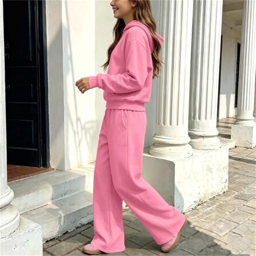 YMADREIG Girls Sweatsuit 2 Piece Sets Hoodies & Sweatpants Casual Tracksuit | 5-14 Years, Fleece Lined Jogger Set, Long Sleeve Pullover Hoodies, Elastic Waist Wide Leg Sweatpants, Daily School Wear - image 5