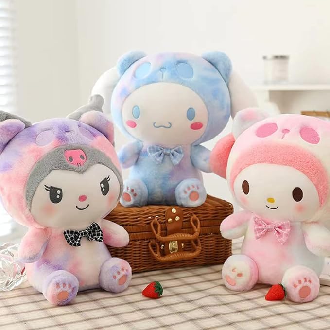 Image of kKurromi Melody Plush Toy 30 cm Stuffed Doll Soft Toys for Kids Girls and Boys Anime Girl Plush Dolls Ideal Gift for Girls and Boys (Blue and White) (Blue and White)