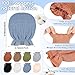 Jeere 8 Pairs Newborn Baby Muslin Mittens 0-6 Months No Scratch Elastic Wrist Soft Breathable Gloves Bulk Cotton Solid Color for Infant Toddler Unisex Boys Girls