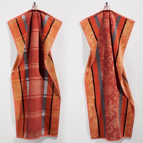 Foto von Erwin Müller Handtuch-Set 4er-Pack Terra Größe 50x100 cm - Ludwigsburg - 100% Baumwolle - kuschelweich, saugstark, voluminös - praktisch durch beidseitige Schlaufen (weitere Farben)