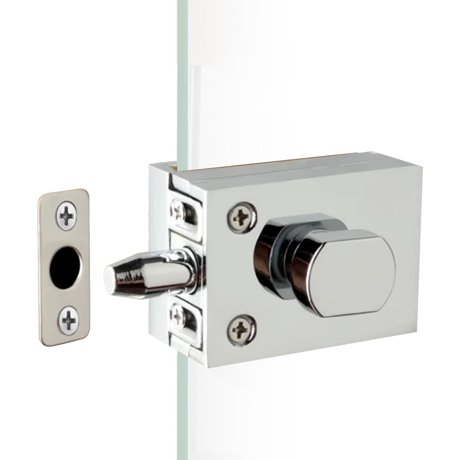 Serrure pour porte de douche sans perçage en zinc pour sécuriser votre salle de bain