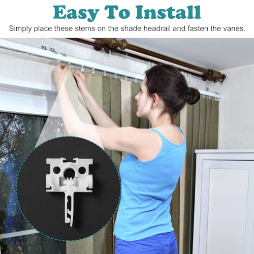 Ouligay 12 peças de suporte de reparo de persiana vertical, peças de reposição de persianas verticai