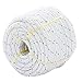 Giantex 3/7" Durable Braid Polyester Rope, 150 ft Heavy Duty Rope for Tie, Pull, Swing, Climb and Knot, High Strength Arborist Rope w/ 5953 lbs Breaking Strength, White